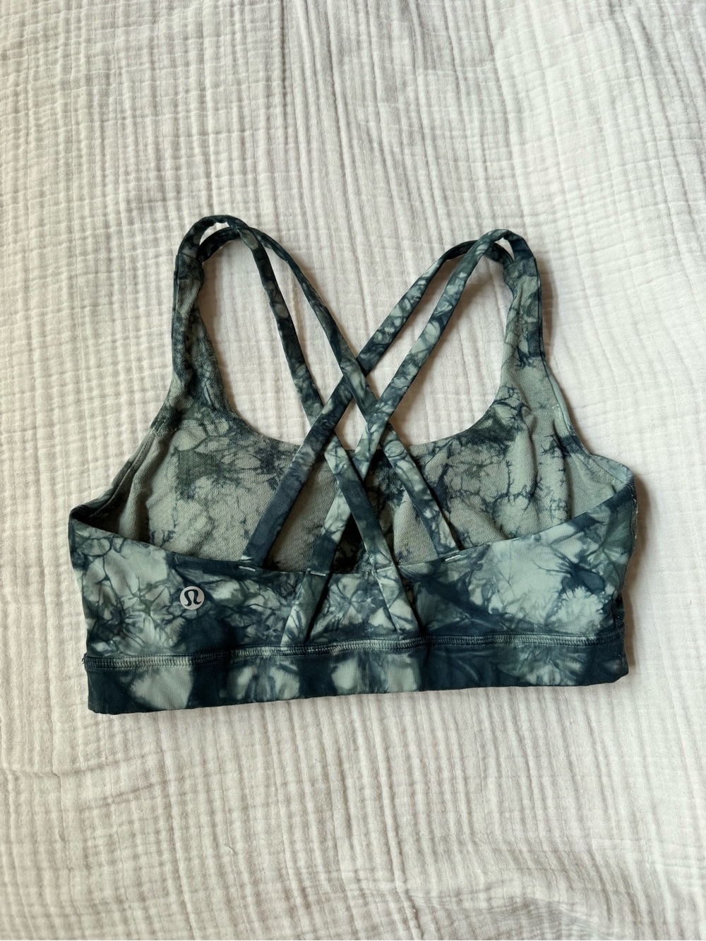 lululemon athletica Energy Bra Tie-Dye Strappy Sports Bra - Green space Dye